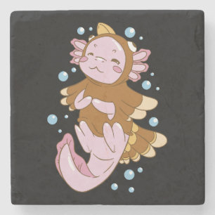Truthahn-Verkleidung Axolotl Spaß Steinuntersetzer