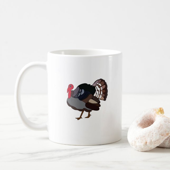 Truthahn Vogel Truthahn Kaffeetasse (Mit Donut)