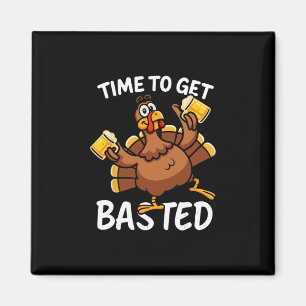 Truthahn Zeit, um lustiges Bier des Erntedankfeste Magnet