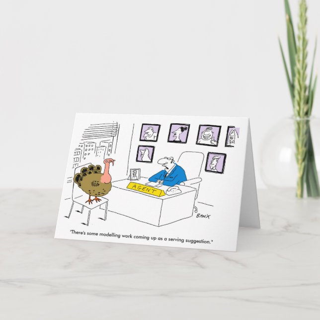 Truthähnchen Weihnachtskarte Feiertagskarte (Vorderseite)