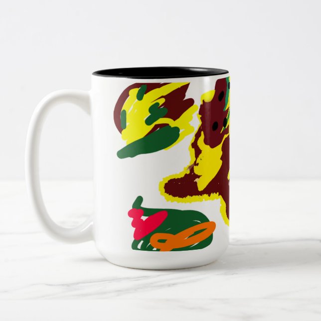 Truthahnfarbe  zweifarbige tasse (Links)