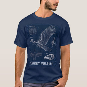Truthahngeier Anatomie Blueprint T-Shirt