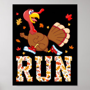 Truthahnlauf-Kostüm Thanksgiving Laufender Truthah Poster
