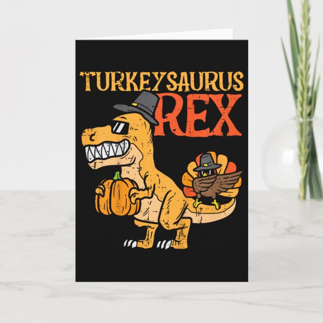 Truthahnsaurus Rex Dab Truthahn Dino Kleinkind Jun Karte (Vorderseite)