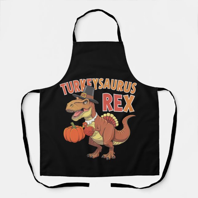 Truthahnsaurus Rex Dab Truthahn Dino Kleinkind Jun Schürze (Vorderseite)