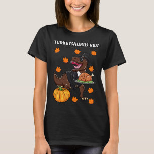 Truthahnsaurus Rex Erntedankfest-Tag Dinosaurier-T T-Shirt