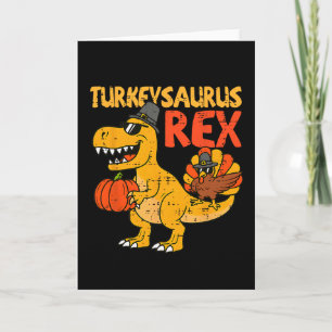 Truthahnsaurus Rex Truthahn Erntedankfest Kleinkin Karte