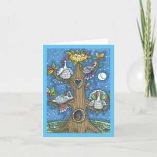 TRUTHUHN-BAUM, ERNTEDANKFEST LUSTIGE GOBBLER Blank Karte