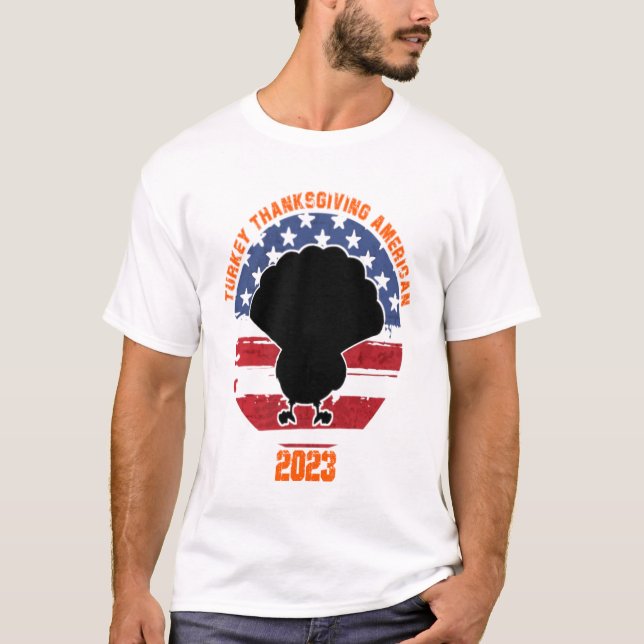 Truthühner Erntedank Amerikaner 2023 | Spaß danksg T-Shirt (Vorderseite)