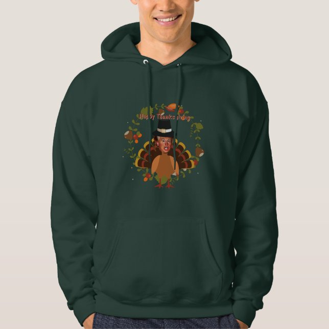 Truthühner-Erntedank Hoodie (Vorderseite)
