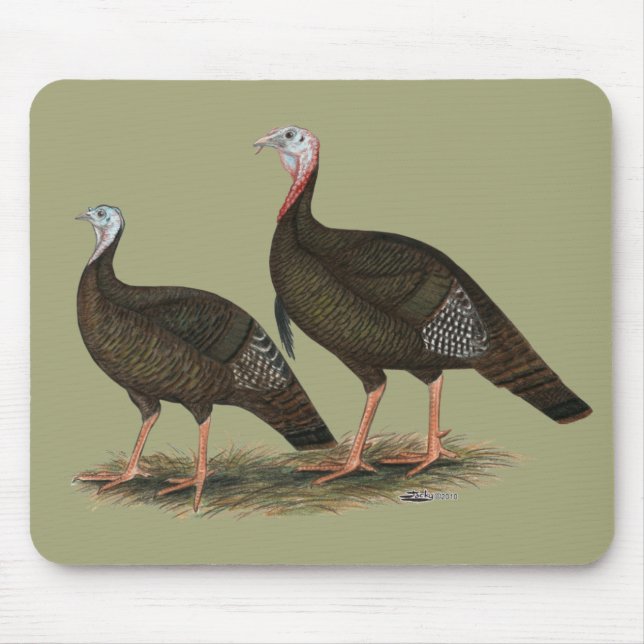Truthühner Ostpaare Mousepad (Vorne)