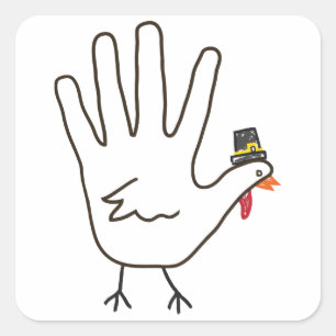 Truthühner Quadratischer Aufkleber
