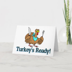 Truthühner Ready Erntedank Feiertagskarte