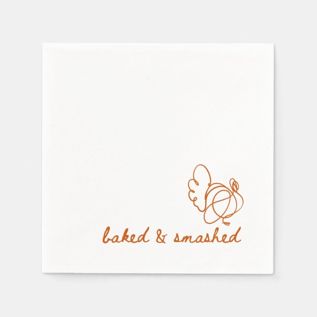 Truthühner Serviette (Vorderseite)