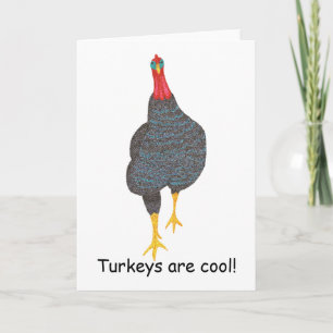 Truthühner sind cool, Pointillismus Grußkarten Feiertagskarte