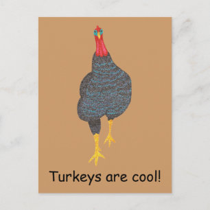 Truthühner sind cool, Pointillismus Postkarten