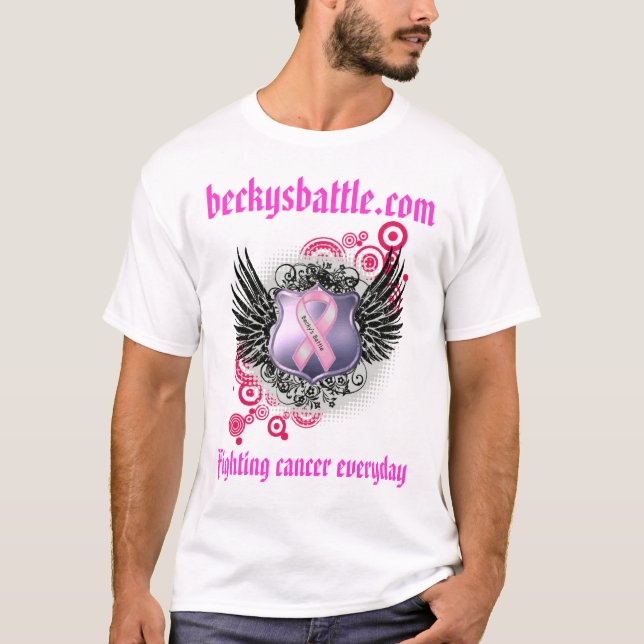 try1, beckysbattle.com, kämpfender Krebs täglich T-Shirt (Vorderseite)