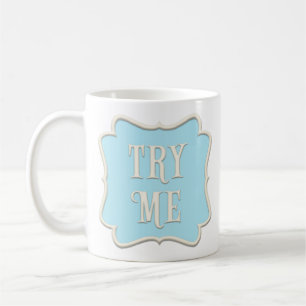 "Try Me" Märchengebäck Party Pastel Blue Kaffeetasse