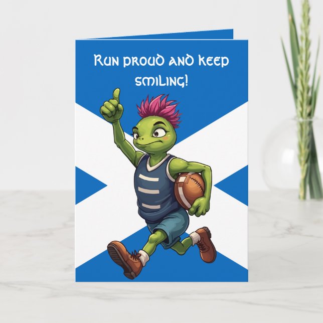 Try Time Thistle Scottish Rugby Motif  Karte (Vorderseite)