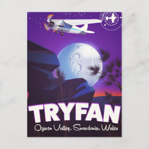 Tryfan, Ogwental, Snowdonia, Wales Postkarte