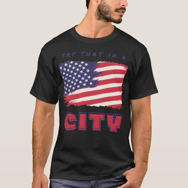 Tryhat in a City vintage T-Shirt (Vorderseite)