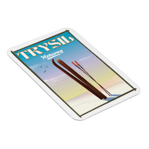 Trysil Norwegen, Norwegen Skireise Poster Magnet
