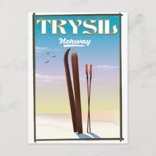 Trysil Norwegen, Norwegen Skireise Poster Postkarte