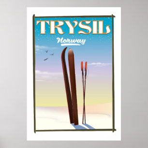 Trysil Norwegen , Norwegisches Skipposter Poster
