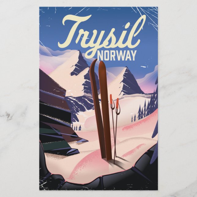 Trysil Norwegen Skigebiet Briefpapier (Vorderseite)