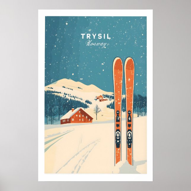 Trysil Ski-Wandkunstposter Norwegen 1 Poster (Vorne)