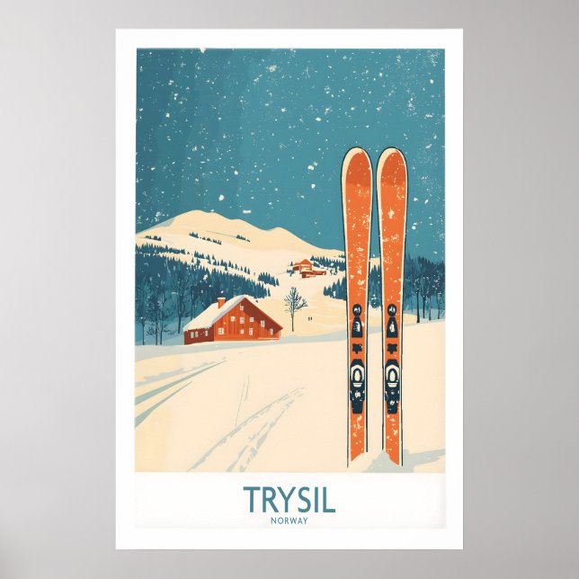Trysil Ski-Wandkunstposter Norwegen 1 Poster (Vorne)