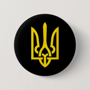 Tryzub Symbol der Ukraine Button