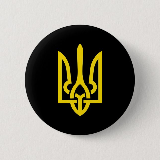 Tryzub Symbol der Ukraine Patriot Stand mit Button (Vorderseite)