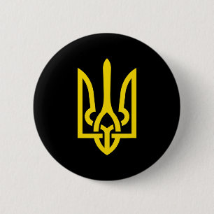 Tryzub Symbol der Ukraine Patriot Stand mit Button