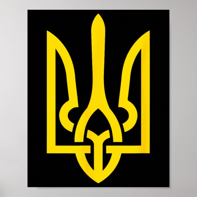 Tryzub Symbol der Ukraine  Poster (Vorne)