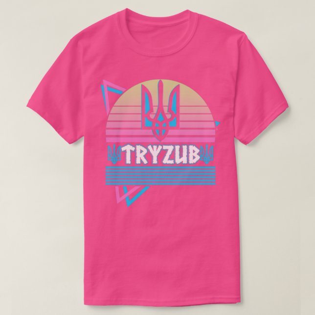 Tryzub-Ukranische Trident-Wappen der Ukraine T-Shirt (Design vorne)