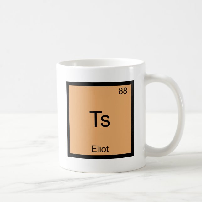 Ts - Eliot Funny Chemistry Element Symbol T - Shir Kaffeetasse (Rechts)