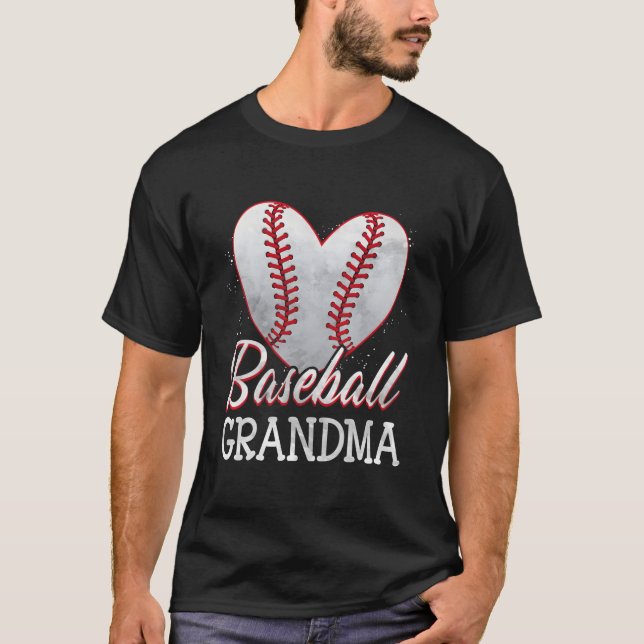 T'S My Grandson Out Baseball He Grandmother Grandm T-Shirt (Vorderseite)