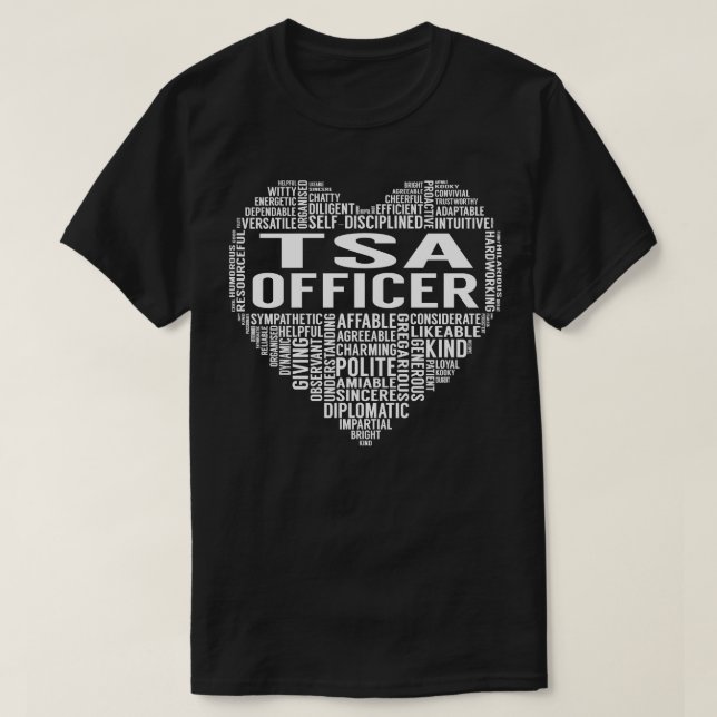 Tsa Officer Heart T-Shirt (Design vorne)