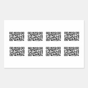 TSA QR Code-Streich Rechteckiger Aufkleber