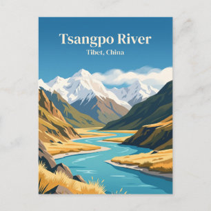 Tsangpo-Fluss China Postkarte