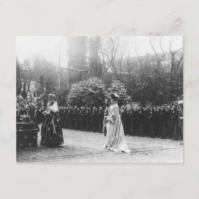 Tsar Nicolas & Alexandra aus Russland - Romanov #1 Postkarte (Vorderseite)