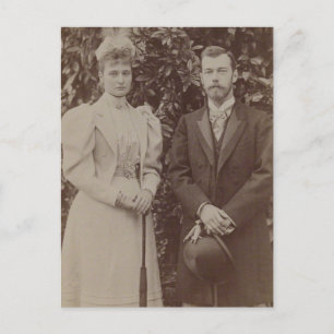 TSAR NICOLAS & TSARINA Romanov aus Russland #295 Postkarte