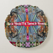 Tsar St Nikolai II und Tsarina St Alexandra Pillow