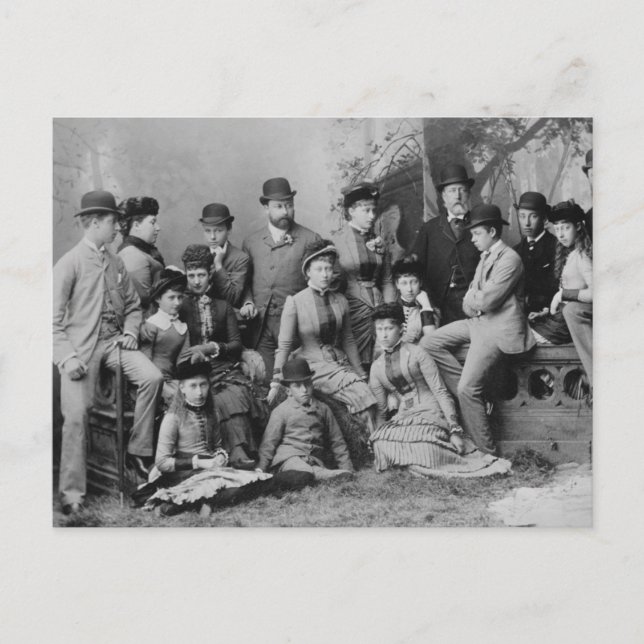 Tsarina Alexandra Familie Hessen Großbritannien Ru Postkarte (Vorderseite)