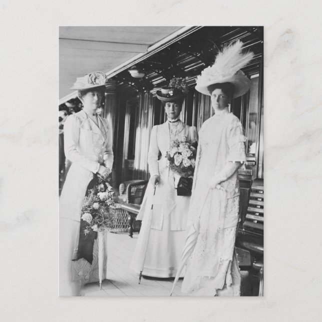 Tsarina Alexandra, Russland & Kaiserin Marie Postkarte (Vorderseite)