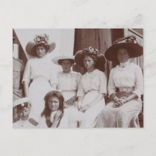 Tsarina, Russland & Olga, Tatiana, Marie Romanov Postkarte