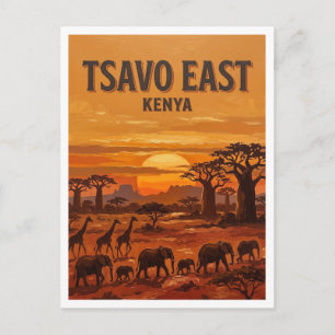 Tsavo East National Park Voi Kenia Postkarte