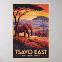 Tsavo East Nationalpark Kenia Illustration Reise