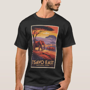 Tsavo East Nationalpark Kenia Illustration Reise T-Shirt
